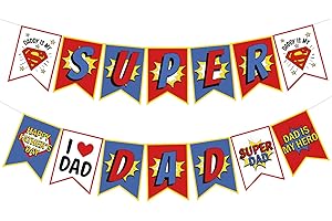 TTDQ Super Dad Banner Fathers Day Banners and Signs Happy Father's Day Banner for Fathers Day Decorations for Party Happy Father Day Banner for Fathers Day Decor