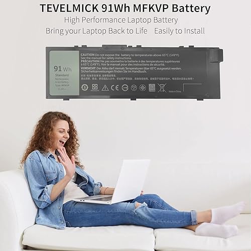 Batteria 91Wh MFKVP GR5D3 Per Dell Precision 7510 7520 7710 7720 - 6 Celle 11,4V