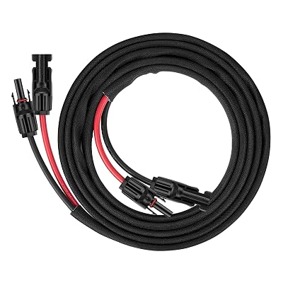 Geosiry 10FT 10AWG Solar Panel Extension Cable with Female and Male Connectors, Solar Cable for Solar Panels, Charge Controllers and Solar Generator (10AWG, 10FT)