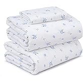 RUVANTI 100% Cotton Sheets – Twin XL Size Percale Bedding, Cooling & Breathable Floral Design, Durable with a Crisp, Soft & Comfortable Feel, 16" Deep Pocket, 3-Piece Set, Phulkari
