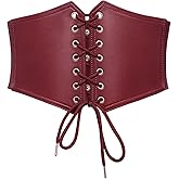 Bbonlinedres Womens Corset Belt Renaissance Costume Lace-up Elastic Underbust Wide Waist Cincher Belts