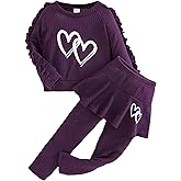 Ichigobaby Kids Little Girl Clothes Long Sleeve Shirt Tops Sweater Leggings With Skirt Toddler Girl 2 Piece Fall Outfits