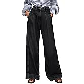 PLNOTME Women's High Waisted Wide Leg Jeans Baggy Mom Casual Denim Pants