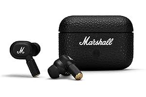Marshall Motif II True Wireless Active Noise-Canceling Earbuds Headphones, Black
