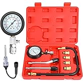 BETOOLL 9pcs Compression Tester with Spark Plug Tester - 300PSI Car and Motorcycle Engine Cylinder Compression Gauge Automotive Tool