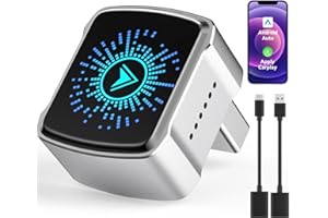 Bemkia Wireless CarPlay Adapter Compatible with iPhone iOS & Android Auto｜for Cars with Wired CarPlay 2016+｜Quick Plug & Play