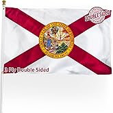 XIFAN Double Sided Florida State Flag 3x5 ft, Heavy Duty 3 Ply Durable Polyester, FL Flag with Vibrant Print/4 Rows Hemming/Brass Grommets for Indoor Outdoor Decor