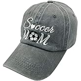 Waldeal Women's Adjustable Embroidered Soccer Mom Hat Washed Baseball Dad Cap