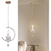 Huxzdjk Modern Pendant Lights Kitchen Island : K9 Crystal Candle Pendant Light Fixture - 1 E12 Bulb Vintage Lighting Chandeli