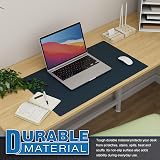 K KNODEL Small Office Leather Desk Mat 60x35cm Dark Blue Double Sided view 5