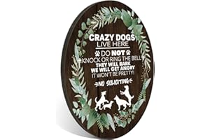 FTONENI Front Door Do Not Knock or Ring Bell Sign, Dog Doorbell Sign, No Soliciting Sign for House, for Indoor/Outdoor Home or Business Use, 4" x 5" (with Strong Adhesive Tape) - PMB026 Multicolor