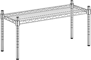Zedfire 12" x 30" x 14" Chrome Wire Storage Shelf, Dunnage Rack, Commercial 1 Tier Small Shelf