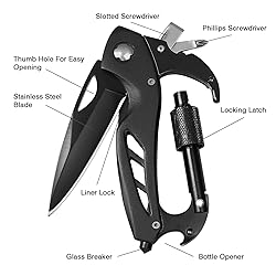 FUNBRO Multitool Carabiner with Pocket