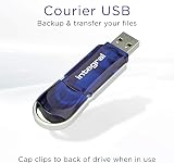 Integral 8GB USB Memory 2.0 Flash Drive Courier Blue Keyring Cap view 2