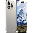 Huness 15PROMA X Smartphone Unlocked Cell Phone,Battery 6800mAh 6.8 HD Screen Unlocked Phone,6+256GB Android 13 with 128GB Memory Card,Dual SIM/5G/Fingerprint Lock/Face ID (Natural Titanium)