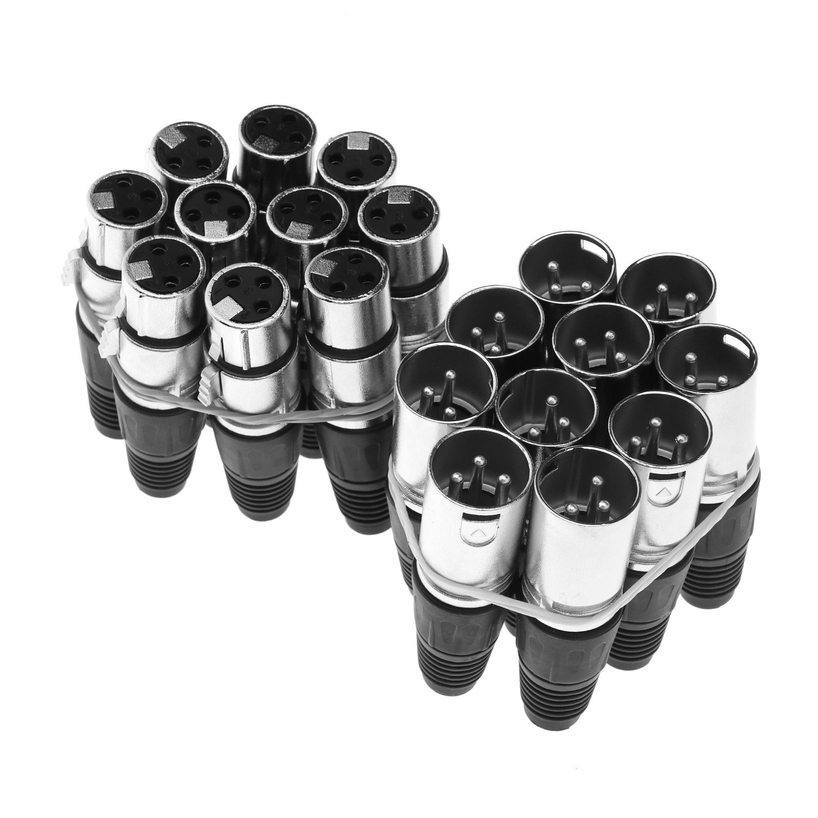 Create idea Pack of 20 XLR 3 Pin Snake Plug Audio Microphone Cable Male & Female Connector MIC