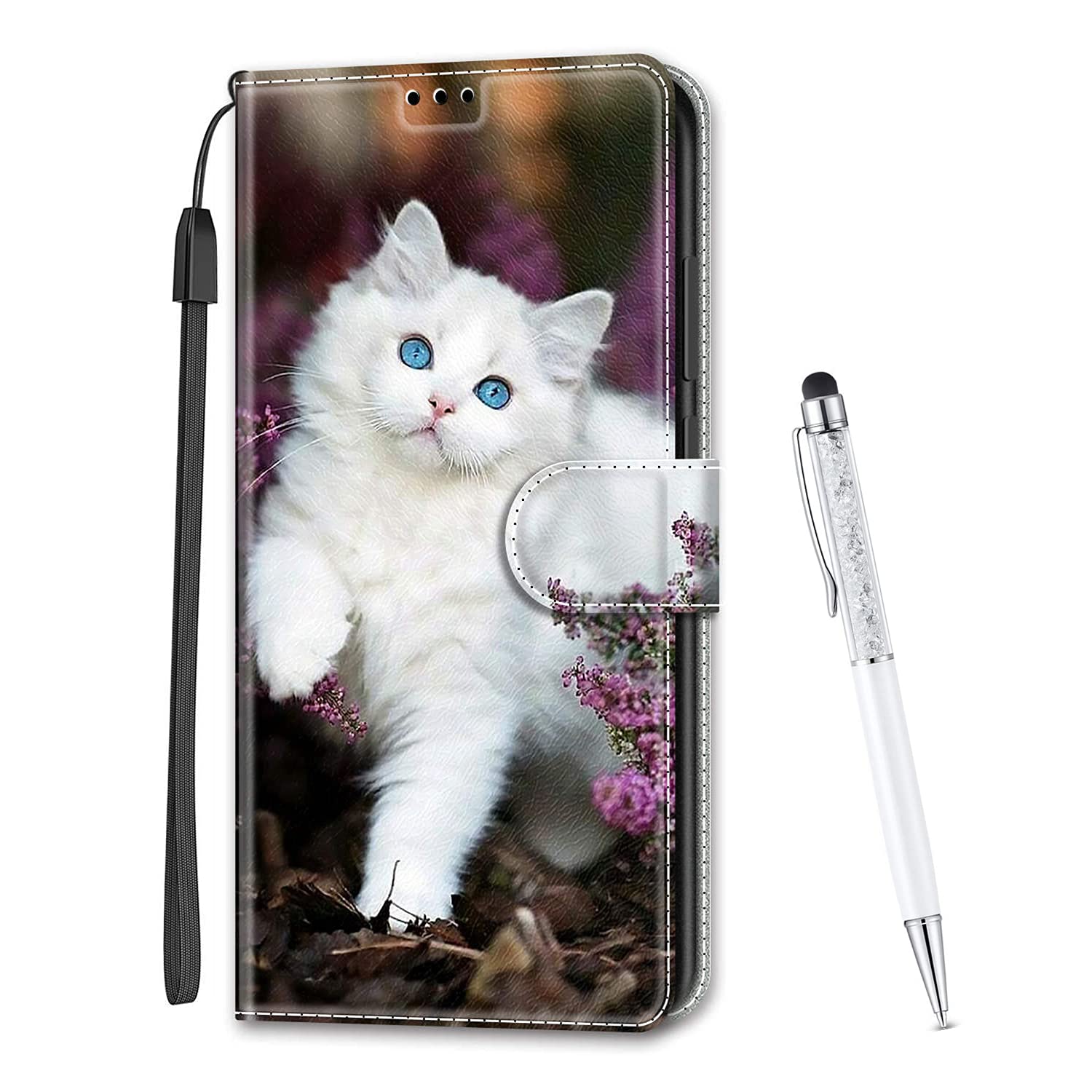 MadBee Compatible with Xiaomi Redmi Note 10 Pro Case, Full Body Colorful Pattern Design Flip Magnetic Detachable PU Leather Wallet Case Cover for Xiaomi Redmi Note 10 Pro (Cat B)