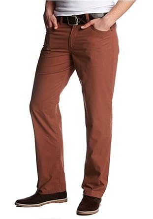 John F. Gee Herrenhose, Kurzgrößen, klassischer Schnitt, 5-Pocket-Form, braun, Erde, JFG 224183