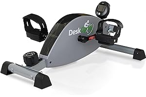 DeskCycle 2 Under Desk Bike Pedal Exerciser with Adjustable Height - Stationary Bikes for Home & Office (Grey)