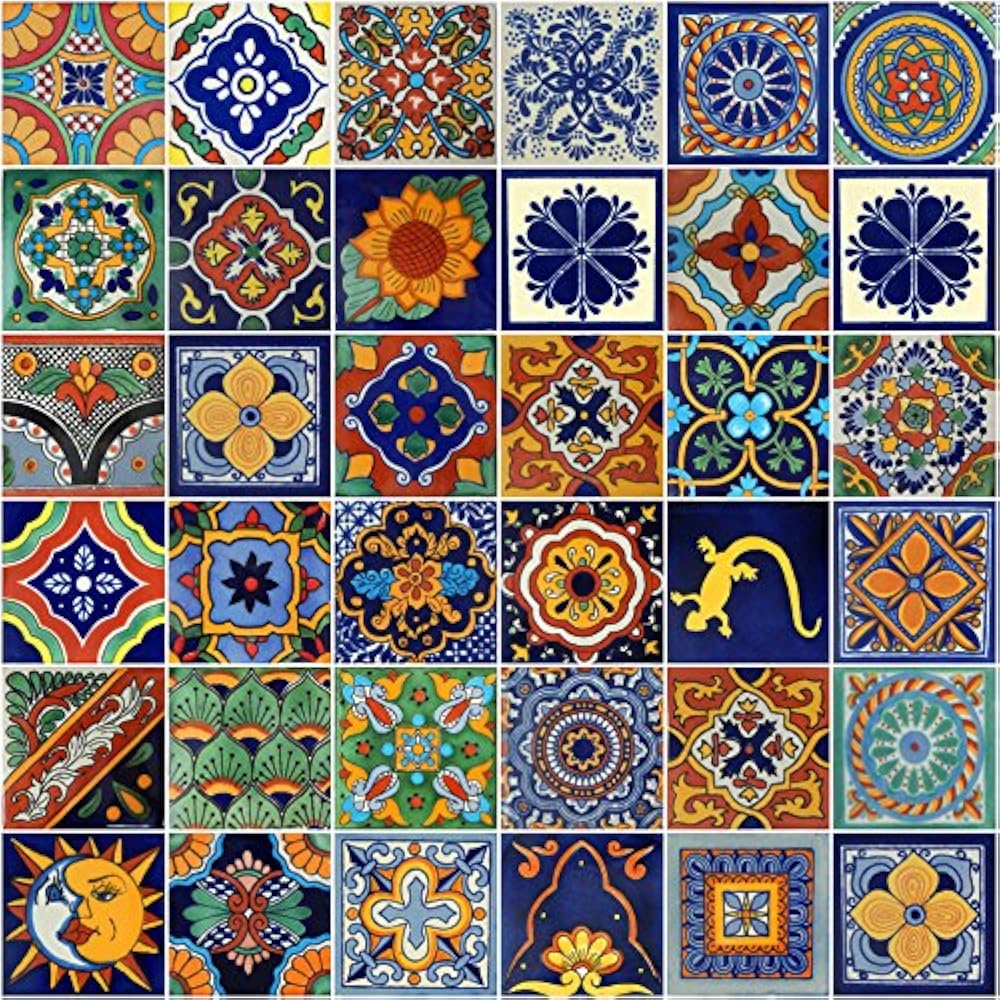 COLOR Decorative Tiles Y TRADICIÓN Mexican 4x4 Handpainted