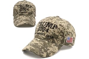 PROMINDFUN Unisex Trump 2024 Baseball Caps Save America Again MAGA Embroidered Donald Trump Bucket Hats Womens Dad Hat