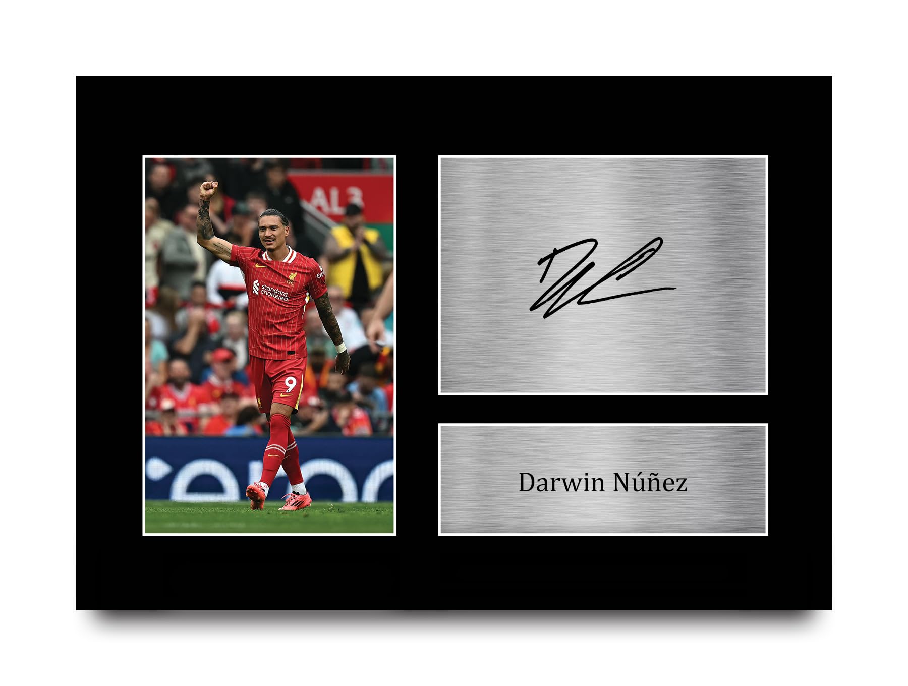HWC Trading A4 Darwin Nunez Liverpool Gifts Printed Signed Autograph Picture for Football Fans and Supporters - A4