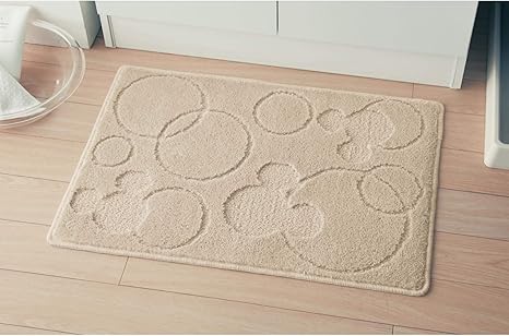 Amazon Co Jp ベルメゾン ディズニー バスマット 吸水速乾 コスモトロン R 浴室足ふきマット ベージュ 約65 85 ホーム キッチン