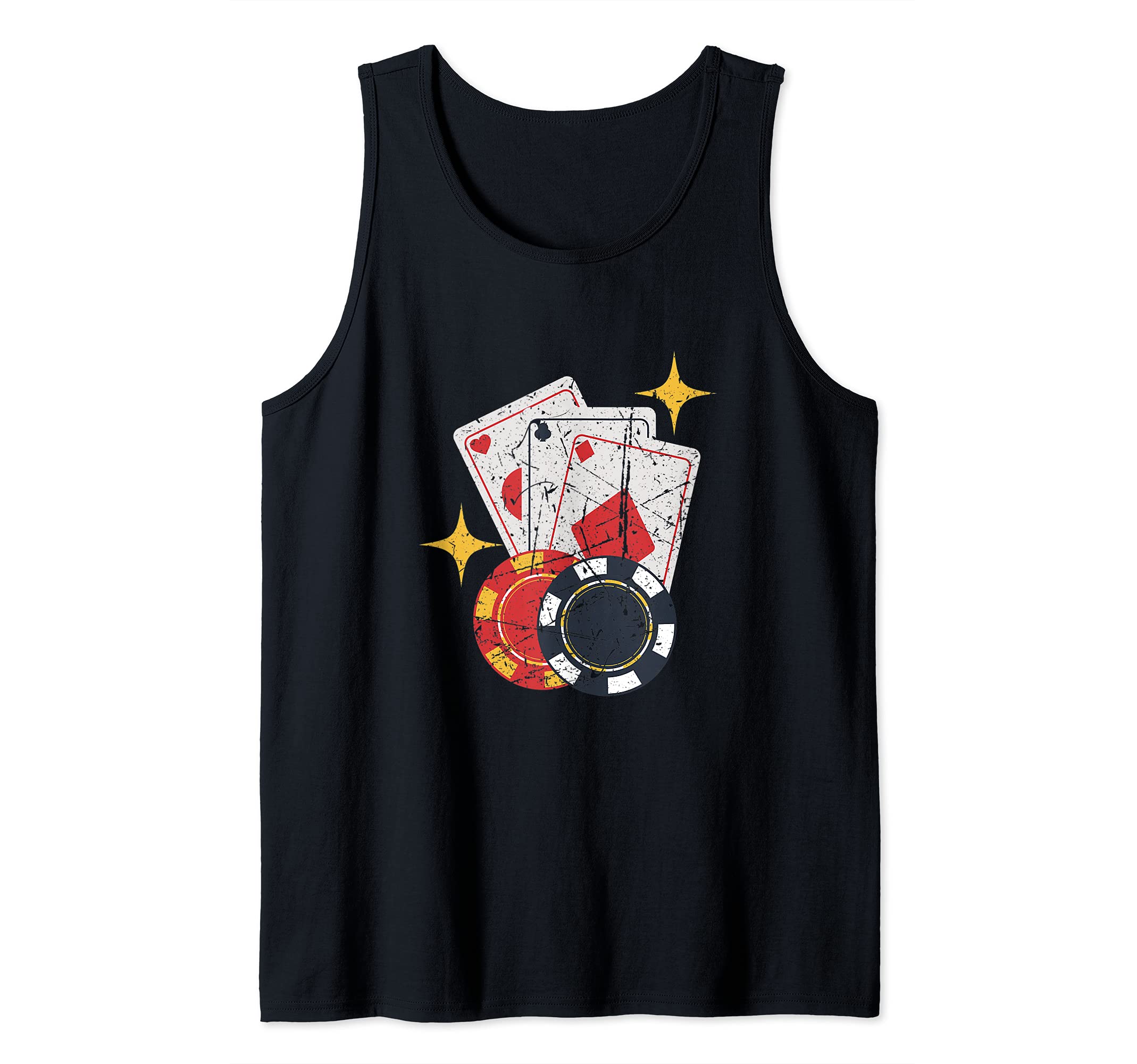 Mens Funny Casino Donor Design Poker Player Tank Top