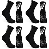 GOGOGOAL 4-Pairs Grip Soccer Socks Men Women Non-slip Sports Socks Cushioned Football Yoga Pilates Basketball Rugby Hiking