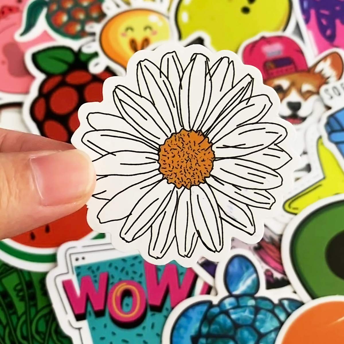 Cute Cartoon Water Bottle Stickers for Kids Teen Girl (50-Pack Vinyl Stickers) Trendy VSCO Laptop Notebook Guitar Luggage Vinyl Decal