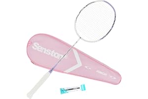 Senston Carbon-Fiber Badminton Racket 5U Badminton Racquet, Single Professional Badminton Rackets