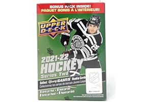 Upper Deck 2021-22 Series 2 Hockey Cards Blaster Box (6 Packs of Hockey Cards)