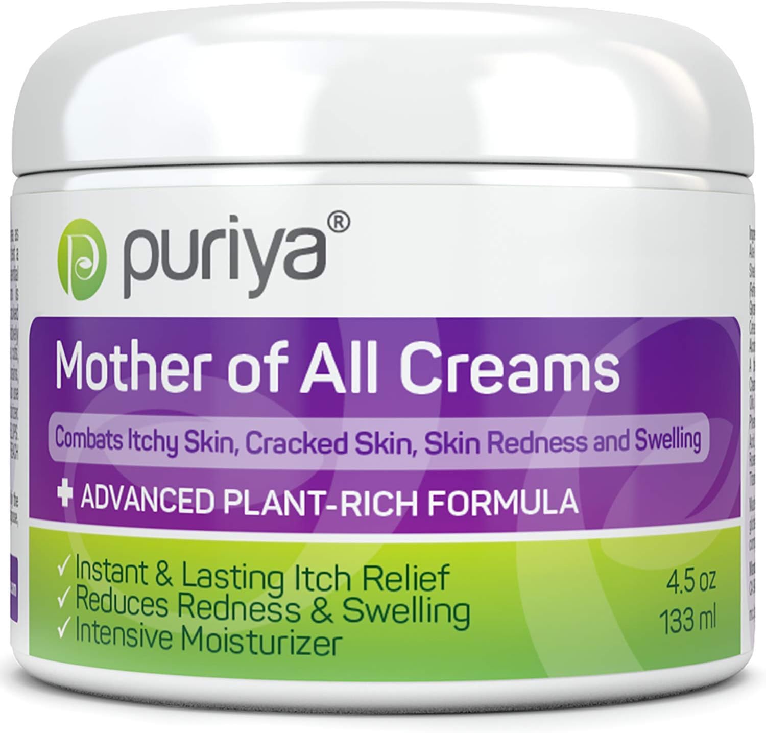 Puriya Mother of All Creams Soothes Dry, Itchy Skin. 13-in-1 Natural Formula Provides Instant and Lasting Relief for Severely Dry, Cracked, Itchy, or Sensitive Skin (4.5oz)