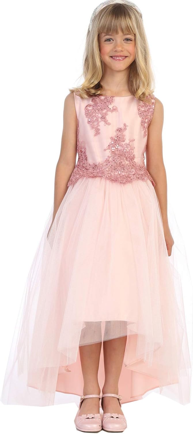 rose gold little girl dress