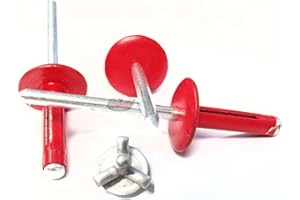 EDGE PERFORMANCE PRODUCTS Red Exploding Pop Rivets 3/16" Tri-Fold Large Head Aluminum Mandrel .040 - .354 Grip Range Fastener