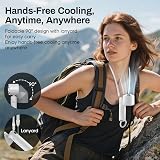 Dnenellr Handheld Fan 2025 5000mAh USB LED Display 3-Speed Portable White view 6