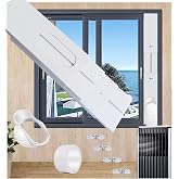 Portable Air Conditioner Window Seal Kit with Coupler,Adjustable Vertical/Horizontal Sliding Window Plate for 5.9''(15cm) Diameter AC Unit Exhaust Hose