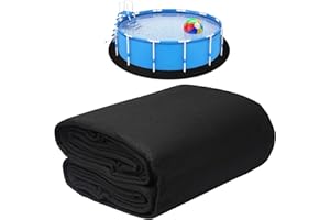 Zeonly 15 FT Pool Liner Pad,Round Under Pool Padding,Pool Pads for Above Ground Pool,Strong and Durable Puncture Protection Eco-Friendly Above Ground Pool Liner pad,Black