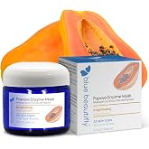 Blue Beautifly Papaya Enzyme Exfoliating Mask for Face, 2 fl oz | Papain &amp; Bromelain Enzymes Restore Elasticity &amp; Illuminate Complexion. No Artificial Colors or Synthetic Fragrances.