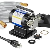 Acquaer Utility Water Transfer Pump 1/10 HP Portable Electric with Suction Hose Kit, Low Suction Water Removal for RV,Water Beds, Pools, Rain Barrel, Aquariums