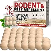 33 Balls Rodent Repellent, Peppermint Oil to Repel Mice and Rats, Mouse Repellent for Indoor and Outdoor,Natural Rodents Deterrent to Keep Mice, Rats and Squirrels Away Your Home