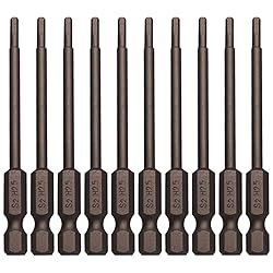 Sipery 10Pcs Hex Head Allen Wrench Drill Bits H2.5
