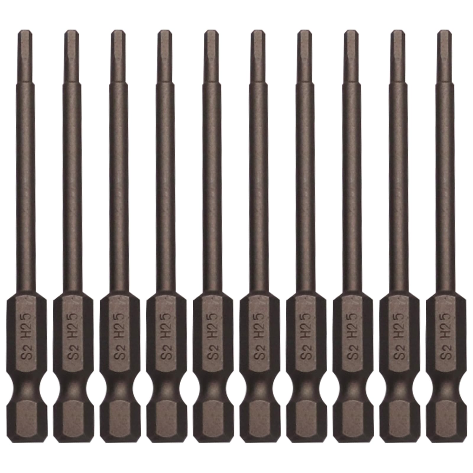 Sipery 10Pcs Hex Head Allen Wrench Drill Bits H2.5