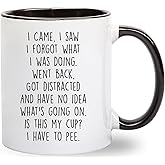 Gelid I Came I Saw I Forgot What I Was Doing Coffee Mug - Funny Senior Citizens Sarcastic Gifts Old People Elderly Mom Dad Grandma Grandpa - Presents Mothers Day Fathers Birthday - 11 oz Novelty Cup