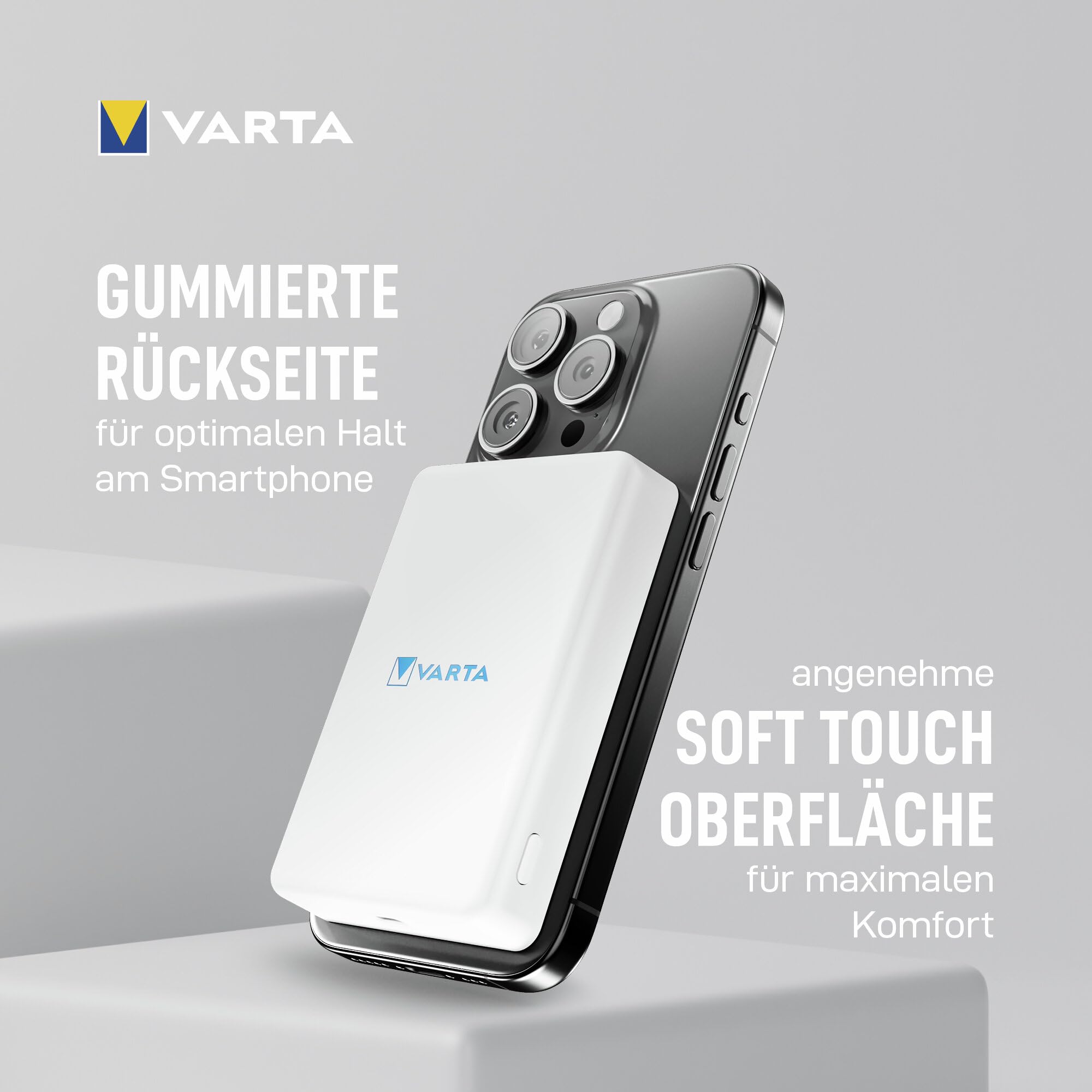 VARTA Power Bank 5.000mAh, magnetische kabellose Powerbank, Mag Pro, Wireless, 7,5W, Ladegerät mit USB Typ C, kompatibel mit MagSafe & Qi Standard (für Kompatibilität mit iPhones & Android), weiß 7
