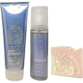 Bath & Body Works Water Winter Mint Body Cream and Perfume Mist with a Himalayan Salts Springs Sample Soap