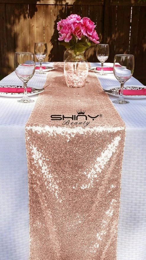 Shinybeauty 12 X 90 En Sequins Chemin De Table Bling Bling