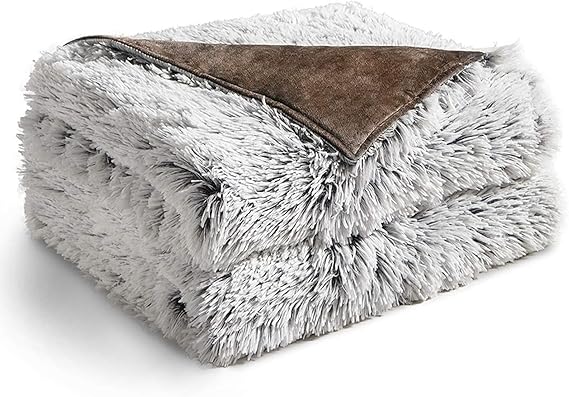 Amazon.com: YnM Fuzzy Warm Weighted Blanket (Brown, 50''x60'' 10lbs