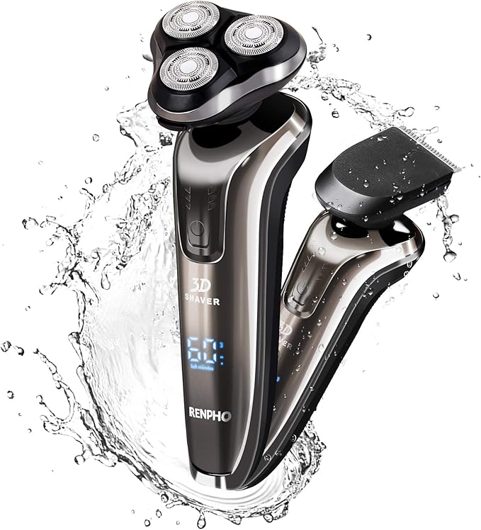 Afeitadora eléctrica, rotatoria de afeitar para hombre, RENPHO afeitadora eléctrica para hombre Afeitadora eléctrica, rotatoria de afeitar para hombre, RENPHO afeitadora eléctrica para hombre