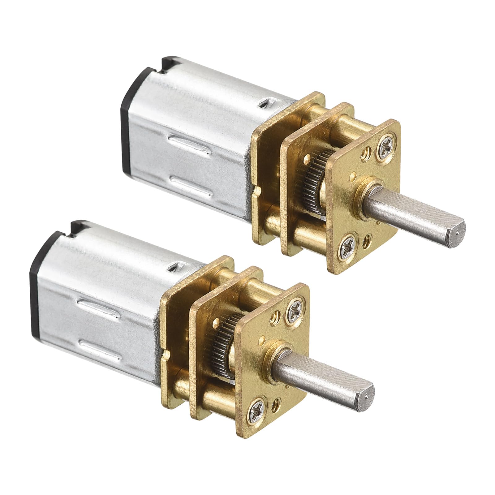 Rebower Micro Speed Reduction Gear Motor with Full Metal Gearbox [ for DIY RC Aircraft, Model Car ] - 1200RPM / DC 12V / 2 Pcs